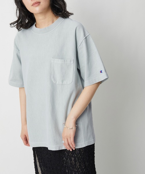 Champion(チャンピオン)の「【Champion for ADAM ETROPE'】別注リバースウィーブポケットT(Tシャツ/カットソー・レディース・ブルー系その他3/ライトグリーン・M)」の1枚目の写真