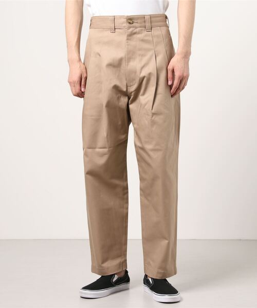 is-ness（イズネス）の「WIDE CHINO PANTS（チノパンツ・メンズ・ブラック/カーキ/ベージュ・M/L）」の8枚目の写真