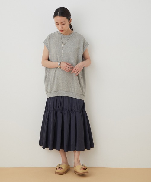 ADAM ET ROPE'(アダムエロペ)の「タフタドッキングカットワンピース(ワンピース・レディース・ブラック/グレー・FREE)」の8枚目の写真