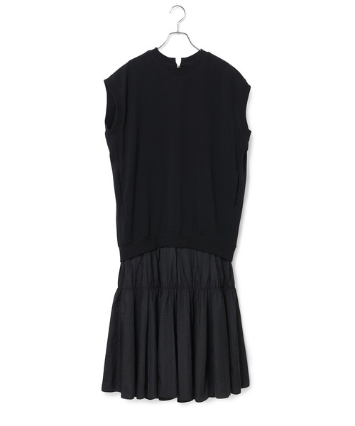 ADAM ET ROPE'(アダムエロペ)の「タフタドッキングカットワンピース(ワンピース・レディース・ブラック/グレー・FREE)」の13枚目の写真