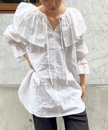 fredy emue | ケープフリル衿ブラウス(シャツ/ブラウス)