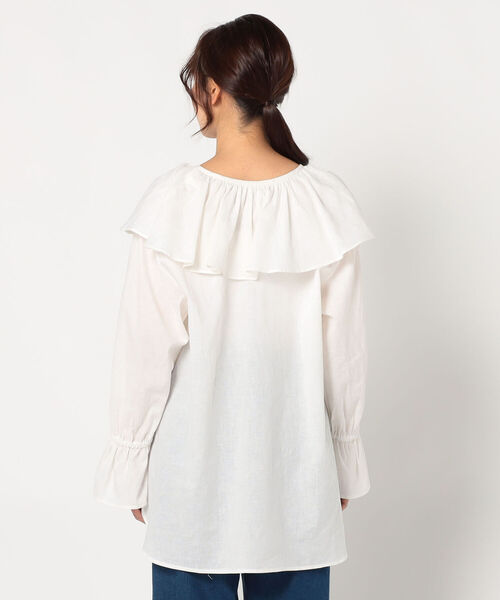 fredy emue（フレディエミュ）の「ケープフリル衿ブラウス（シャツ/ブラウス・レディース・ブラック/レッド/オフホワイト・38）」の17枚目の写真