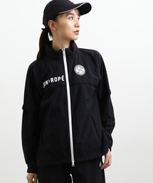 【耐水】【透湿】バックロゴプリント防水レインブルゾン
