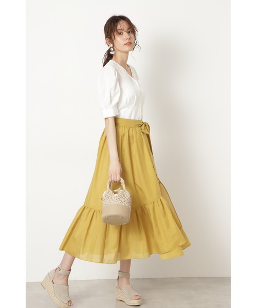 JILL STUART(ジルスチュアート)の「◆ステラロングスカート(スカート・レディース・イエロー/ピンク/パープル・2/0)」の4枚目の写真