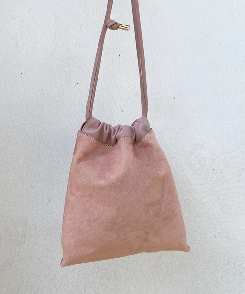 DouDou(ドゥドゥ)の「スクエアドロストショルダー(ショルダーバッグ・レディース・ブラウン/ピンク・FREE)」の9枚目の写真