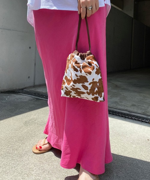 DouDou(ドゥドゥ)の「スクエアドロストショルダー(ショルダーバッグ・レディース・ブラウン/ピンク・FREE)」の11枚目の写真