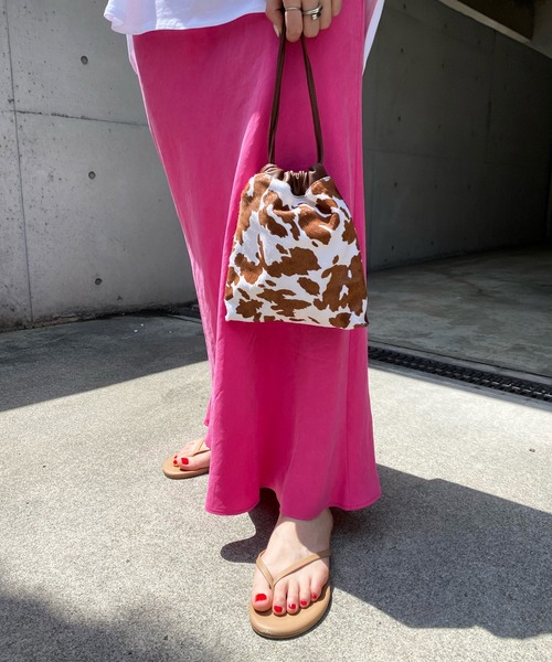 DouDou(ドゥドゥ)の「スクエアドロストショルダー(ショルダーバッグ・レディース・ブラウン/ピンク・FREE)」の10枚目の写真