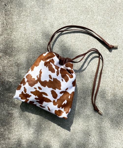 DouDou(ドゥドゥ)の「スクエアドロストショルダー(ショルダーバッグ・レディース・ブラウン/ピンク・FREE)」の7枚目の写真