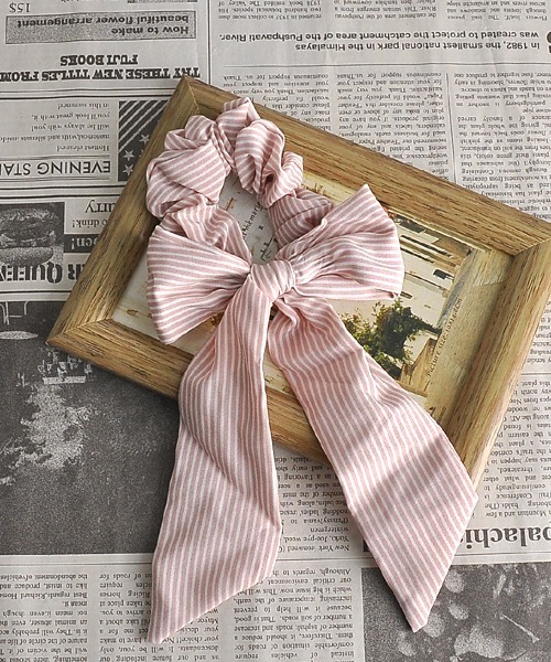 リボン リボン シュシュ シュシュ Tone ストライプ Select Tone セール Resonance Select Goods トーンセレクトグッズ のファッション