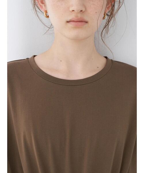 Editt by YECCA VECCA(エディットバイイェッカヴェッカ)の「・AERO ICE? 5分袖カットワンピース*(ワンピース・レディース・ネイビー/ブラウン/ブルー・FREE)」の12枚目の写真