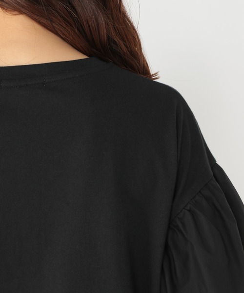 studio CLIP（スタディオクリップ）の「袖布帛プルオーバー（Tシャツ/カットソー・レディース・ベージュ/ブラック/ホワイト・MEDIUM/LARGE）」の13枚目の写真