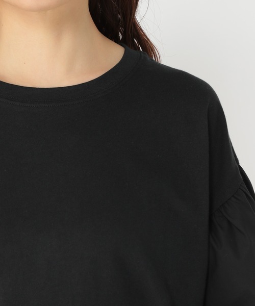 studio CLIP（スタディオクリップ）の「袖布帛プルオーバー（Tシャツ/カットソー・レディース・ベージュ/ブラック/ホワイト・MEDIUM/LARGE）」の10枚目の写真