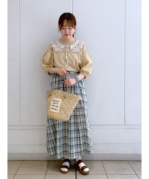 studio CLIP（スタディオクリップ）の「袖布帛プルオーバー（Tシャツ/カットソー・レディース・ベージュ/ブラック/ホワイト・MEDIUM/LARGE）」の20枚目の写真