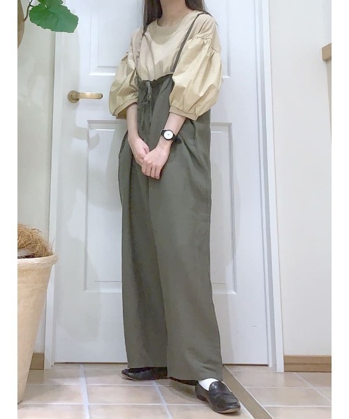 studio CLIP（スタディオクリップ）の「袖布帛プルオーバー（Tシャツ/カットソー・レディース・ベージュ/ブラック/ホワイト・MEDIUM/LARGE）」の17枚目の写真