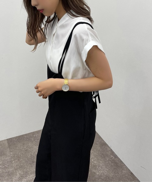 apres jour mignon（アプレジュールミニョン）の「ハイウエストキャミサロペ 【ZOZOTOWN限定アイテム】（サロペット/オーバーオール・レディース・ブラック/ブルー系その他・SMALL/X-LARGE/MEDIUM）」の13枚目の写真