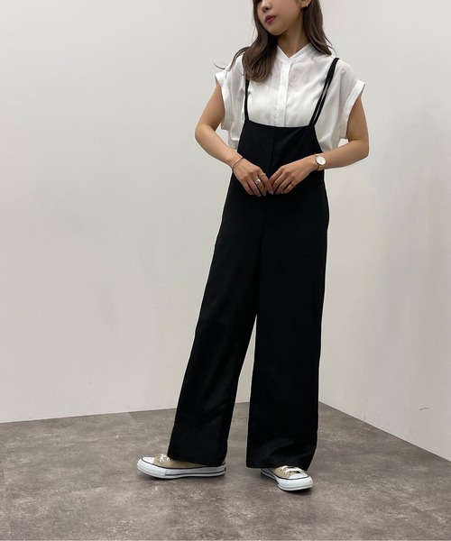 apres jour mignon（アプレジュールミニョン）の「ハイウエストキャミサロペ 【ZOZOTOWN限定アイテム】（サロペット/オーバーオール・レディース・ブラック/ブルー系その他・SMALL/X-LARGE/MEDIUM）」の15枚目の写真