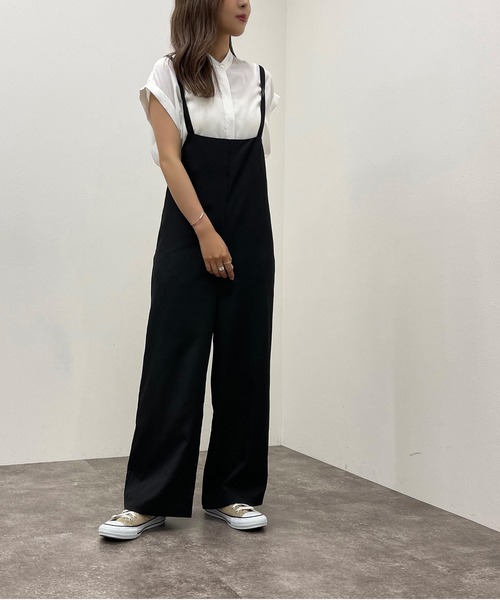 apres jour mignon（アプレジュールミニョン）の「ハイウエストキャミサロペ 【ZOZOTOWN限定アイテム】（サロペット/オーバーオール・レディース・ブラック/ブルー系その他・SMALL/X-LARGE/MEDIUM）」の17枚目の写真