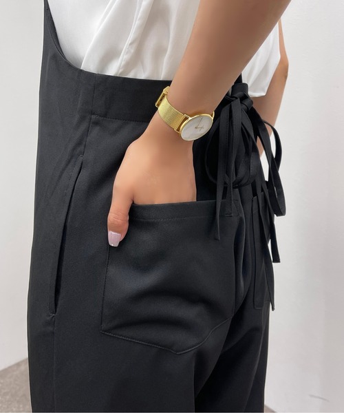 apres jour mignon（アプレジュールミニョン）の「ハイウエストキャミサロペ 【ZOZOTOWN限定アイテム】（サロペット/オーバーオール・レディース・ブラック/ブルー系その他・SMALL/X-LARGE/MEDIUM）」の22枚目の写真