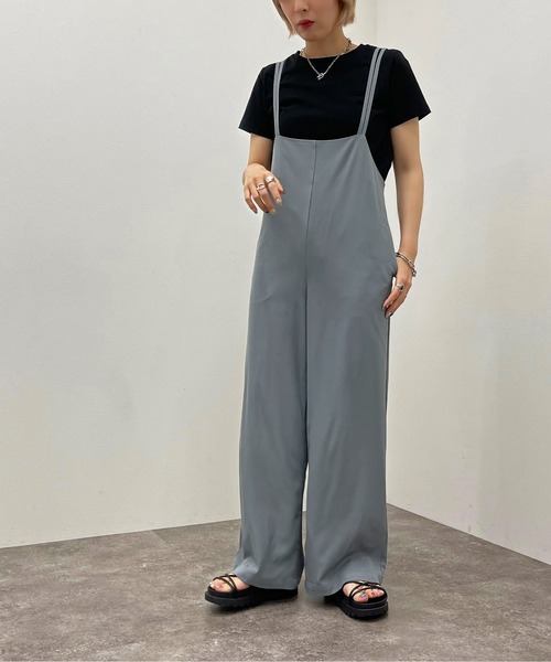 apres jour mignon（アプレジュールミニョン）の「ハイウエストキャミサロペ 【ZOZOTOWN限定アイテム】（サロペット/オーバーオール・レディース・ブラック/ブルー系その他・SMALL/X-LARGE/MEDIUM）」の10枚目の写真