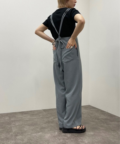 apres jour mignon（アプレジュールミニョン）の「ハイウエストキャミサロペ 【ZOZOTOWN限定アイテム】（サロペット/オーバーオール・レディース・ブラック/ブルー系その他・SMALL/X-LARGE/MEDIUM）」の11枚目の写真