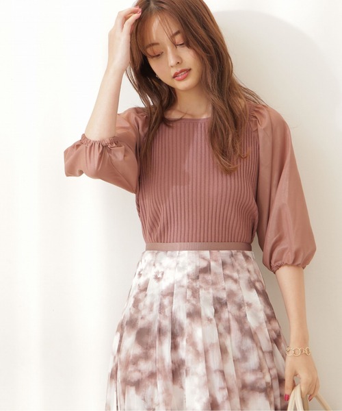 PROPORTION BODY DRESSING(プロポーションボディドレッシング)の「バルーンスリーブニット / 1211270803(ニット/セーター・レディース・ホワイト系その他/ライトピンク/ブルー・FREE)」の3枚目の写真