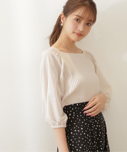 PROPORTION BODY DRESSING(プロポーションボディドレッシング)の「バルーンスリーブニット / 1211270803(ニット/セーター・レディース・ホワイト系その他/ライトピンク/ブルー・FREE)」の4枚目の写真