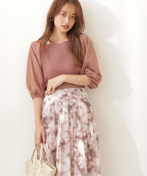 PROPORTION BODY DRESSING(プロポーションボディドレッシング)の「バルーンスリーブニット / 1211270803(ニット/セーター・レディース・ホワイト系その他/ライトピンク/ブルー・FREE)」の9枚目の写真