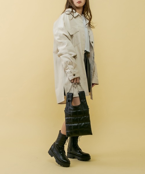 RASVOA（ラスボア）の「バルキーレースアップブーツ（ブーツ・レディース・ブラック・M/L）」の5枚目の写真