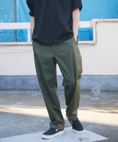 CRAFT STANDARD BOUTIQUE（クラフトスタンダードブティック）の「綿ツイル厚手ストレートパンツ　＊◇（スラックス・メンズ・ベージュ/ネイビー/カーキ・LL/M/L）」の3枚目の写真