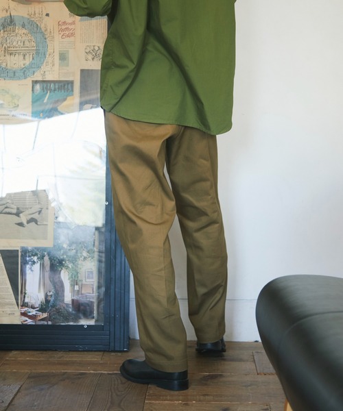 CRAFT STANDARD BOUTIQUE（クラフトスタンダードブティック）の「綿ツイル厚手ストレートパンツ　＊◇（スラックス・メンズ・ベージュ/ネイビー/カーキ・LL/M/L）」の7枚目の写真