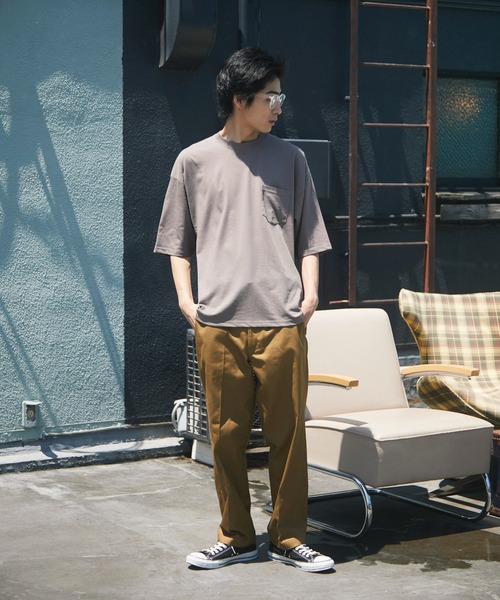 CRAFT STANDARD BOUTIQUE（クラフトスタンダードブティック）の「綿ツイル厚手ストレートパンツ　＊◇（スラックス・メンズ・ベージュ/ネイビー/カーキ・LL/M/L）」の8枚目の写真