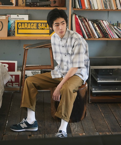 CRAFT STANDARD BOUTIQUE（クラフトスタンダードブティック）の「綿ツイル厚手ストレートパンツ　＊◇（スラックス・メンズ・ベージュ/ネイビー/カーキ・LL/M/L）」の10枚目の写真