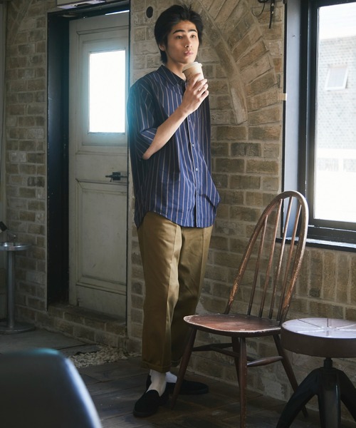 CRAFT STANDARD BOUTIQUE（クラフトスタンダードブティック）の「綿ツイル厚手ストレートパンツ　＊◇（スラックス・メンズ・ベージュ/ネイビー/カーキ・LL/M/L）」の15枚目の写真