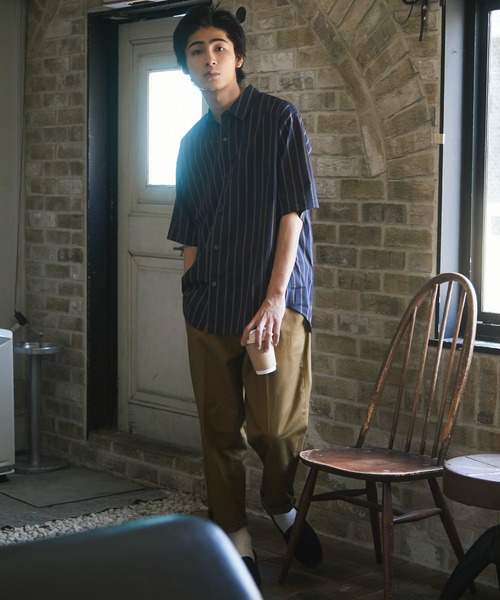 CRAFT STANDARD BOUTIQUE（クラフトスタンダードブティック）の「綿ツイル厚手ストレートパンツ　＊◇（スラックス・メンズ・ベージュ/ネイビー/カーキ・LL/M/L）」の16枚目の写真