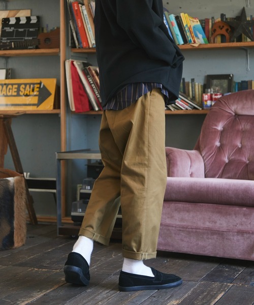 CRAFT STANDARD BOUTIQUE（クラフトスタンダードブティック）の「綿ツイル厚手ストレートパンツ　＊◇（スラックス・メンズ・ベージュ/ネイビー/カーキ・LL/M/L）」の18枚目の写真