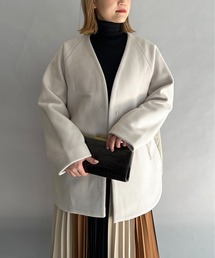 バックキルティング切替コート