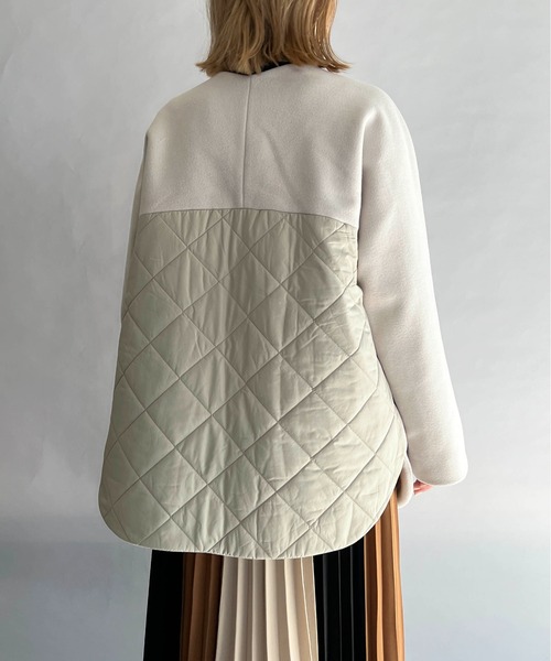 PICCIN（ピッチン）の「バックキルティング切替コート（その他アウター・レディース・アイボリー/モカ・M/L）」の5枚目の写真