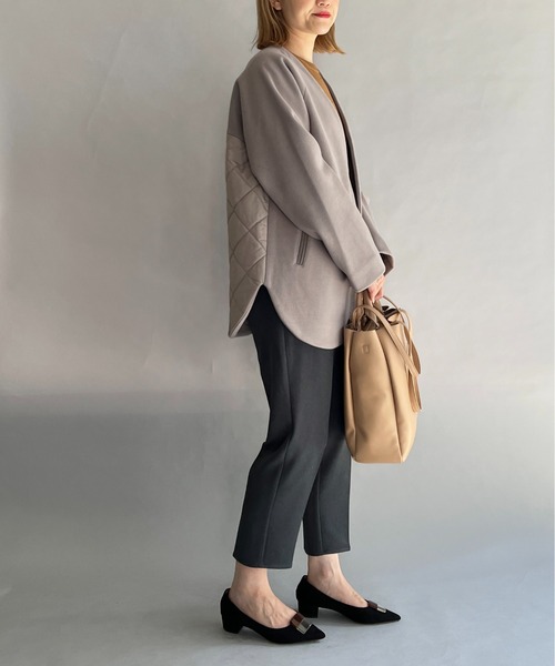 PICCIN（ピッチン）の「バックキルティング切替コート（その他アウター・レディース・アイボリー/モカ・M/L）」の15枚目の写真