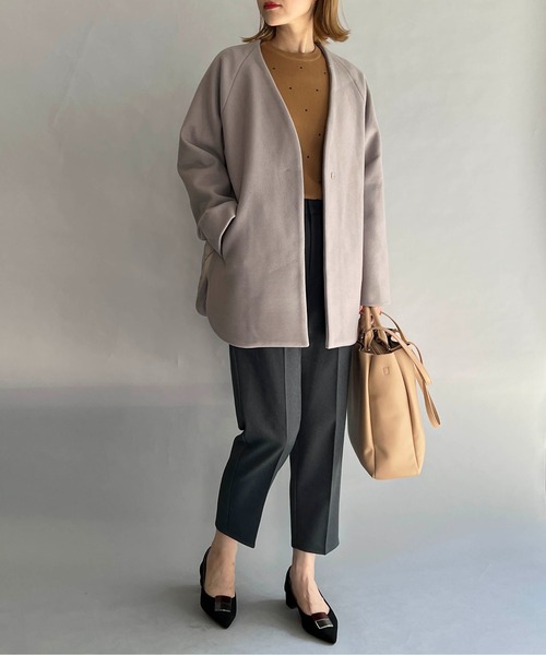 PICCIN（ピッチン）の「バックキルティング切替コート（その他アウター・レディース・アイボリー/モカ・M/L）」の17枚目の写真