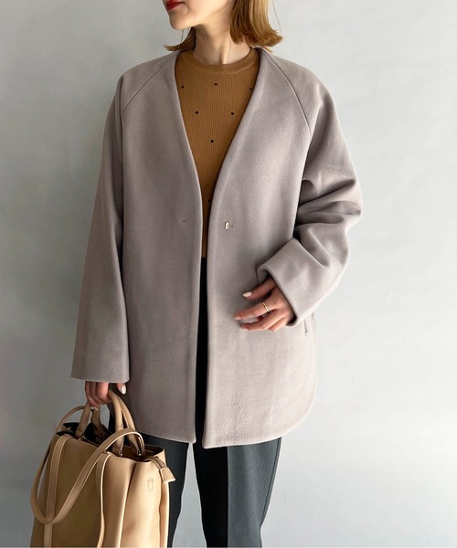 PICCIN（ピッチン）の「バックキルティング切替コート（その他アウター・レディース・アイボリー/モカ・M/L）」の13枚目の写真