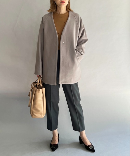 PICCIN（ピッチン）の「バックキルティング切替コート（その他アウター・レディース・アイボリー/モカ・M/L）」の18枚目の写真