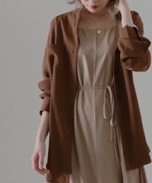 楊柳バンドカラーシャツ