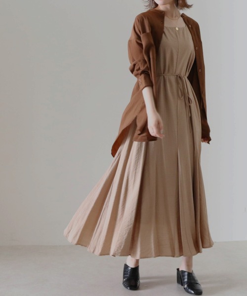 Cheek（チーク）の「楊柳バンドカラーシャツ（シャツ/ブラウス・レディース・ブラウン/グリーン/アイボリー・MEDIUM）」の22枚目の写真