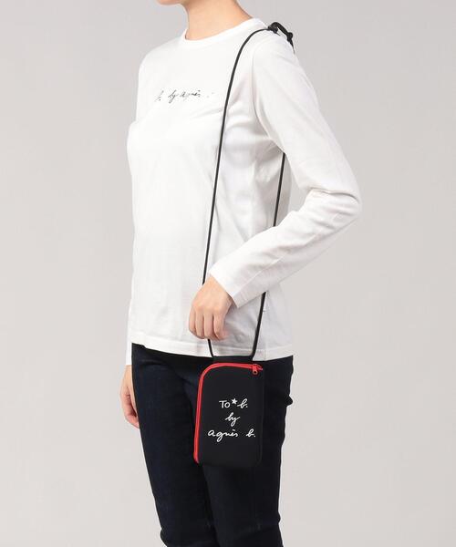 To b. by agnes b.（トゥービーバイアニエスベー）の「ロゴ マルチポシェット（エコバッグ/サブバッグ・レディース・ブラック・UNI）」の6枚目の写真