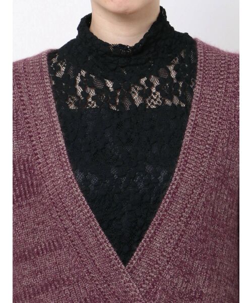 LAGUNAMOON(ラグナムーン)の「オーバーVネックニットプルオーバー(ニット/セーター・レディース・ブルー/アイボリー/ボルドー・FREE)」の7枚目の写真