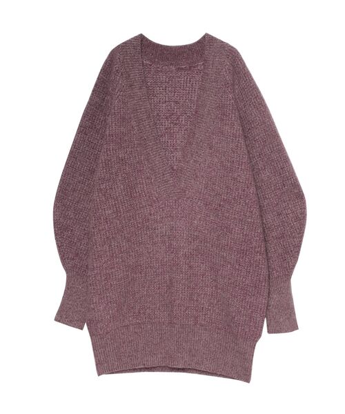 LAGUNAMOON(ラグナムーン)の「オーバーVネックニットプルオーバー(ニット/セーター・レディース・ブルー/アイボリー/ボルドー・FREE)」の16枚目の写真