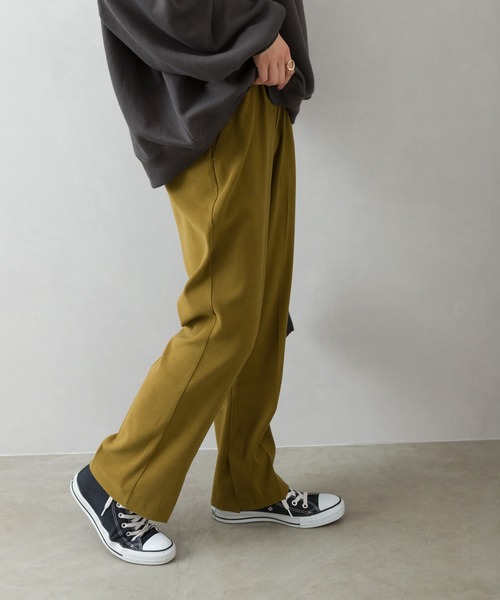 SpRay(スプレイ)の「起毛ツイルスラックス(スラックス・レディース・ブラック/ベージュ/オリーブ/マスタード/モカ/ピンク系その他/ダークオレンジ・FREE)」の5枚目の写真