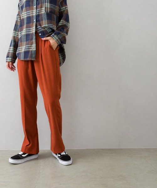 SpRay(スプレイ)の「起毛ツイルスラックス(スラックス・レディース・ブラック/ベージュ/オリーブ/マスタード/モカ/ピンク系その他/ダークオレンジ・FREE)」の7枚目の写真