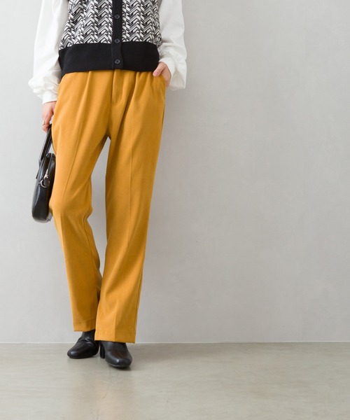 SpRay(スプレイ)の「起毛ツイルスラックス(スラックス・レディース・ブラック/ベージュ/オリーブ/マスタード/モカ/ピンク系その他/ダークオレンジ・FREE)」の1枚目の写真