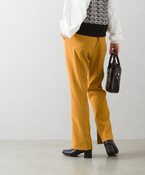 SpRay(スプレイ)の「起毛ツイルスラックス(スラックス・レディース・ブラック/ベージュ/オリーブ/マスタード/モカ/ピンク系その他/ダークオレンジ・FREE)」の20枚目の写真